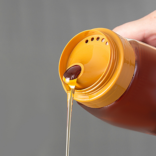 ขวดน้ำผึ้งพลาสติก 0.7L Reflux Inlet Sealing Jars Hot Stamping 1