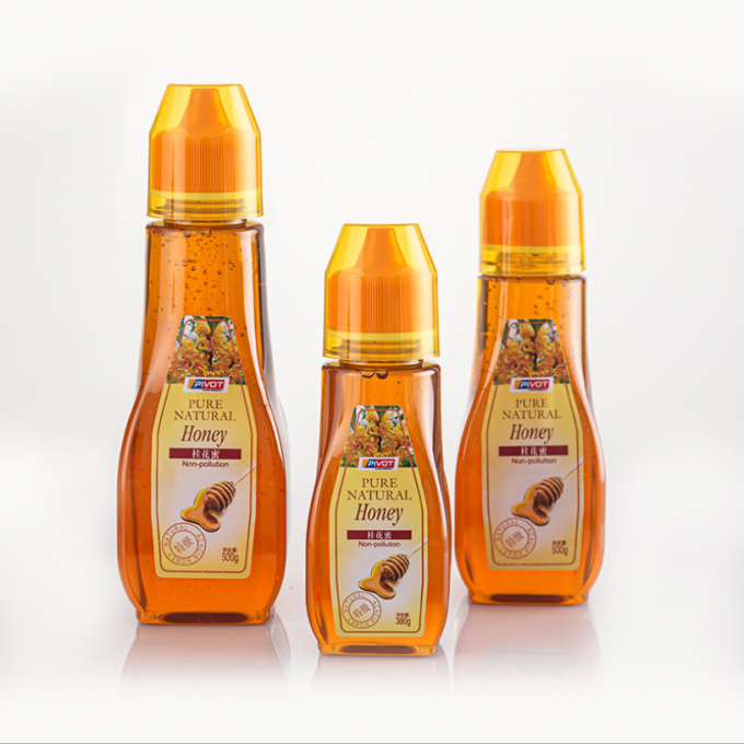 ขวดบีบน้ำเชื่อมน้ำตาลธรรมดา 10.5oz 300g 250g โลโก้ที่กำหนดเอง 0