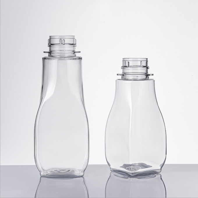 ขวดบีบน้ำเชื่อมน้ำตาลธรรมดา 10.5oz 300g 250g โลโก้ที่กำหนดเอง 5