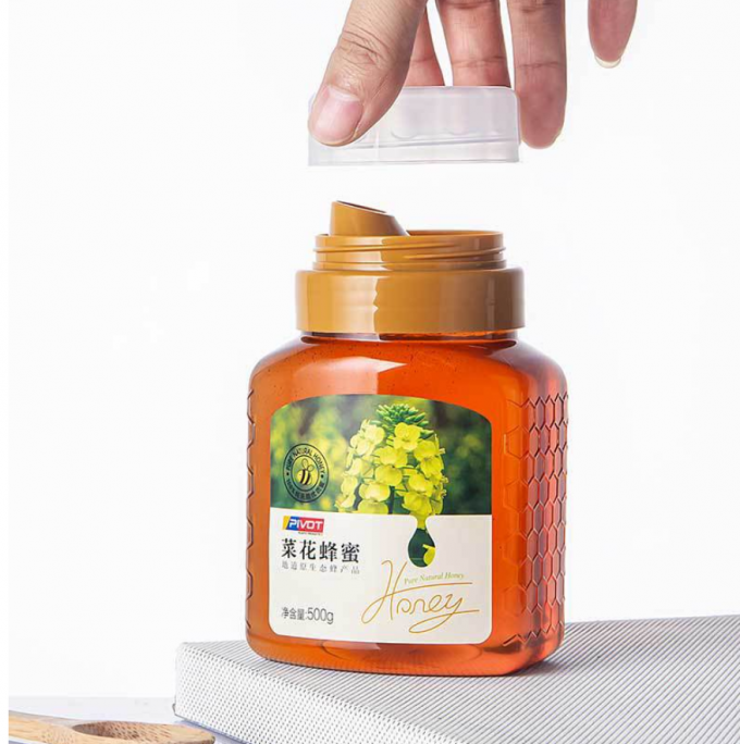 500g 700g ขวดเครื่องดื่มพลาสติกน้ำผึ้งขวดพลาสติกแบบใช้ซ้ำได้ Squeezable 5