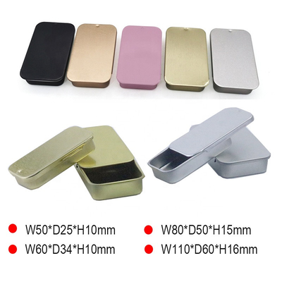 Empty Custom 10g Silvery Metal Cosmetic Jar Sliding Tin Solid Perfume Tin Container