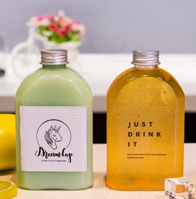 Good price ขวดน้ำสี่เหลี่ยมแบนใสชงเย็น 50 มล. ถึง 500 มล. PETG ออนไลน์