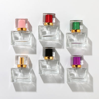 Good price Anodized Pump 30ml ขวดแก้วน้ำหอม SGS Square Luxury Cosmetic Containers ออนไลน์