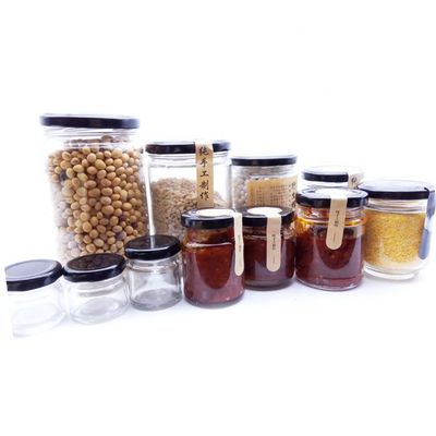 Good price Eco 25ml 50ml Jam Glass Preserve Jars กระป๋องแก้วใสพร้อมฝาปิดสีดำ ออนไลน์