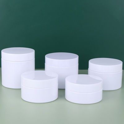 Good price โลโก้ที่กำหนดเอง Pet Plastic Storage Jar เครื่องสำอาง White PP Body Cream Jar ออนไลน์